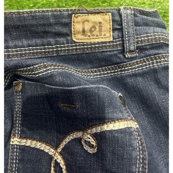 LEI Sophia Hiphugger Jeans Size 15 Flare Dark  Y2K Boho Grunge - Picture 6 of 13